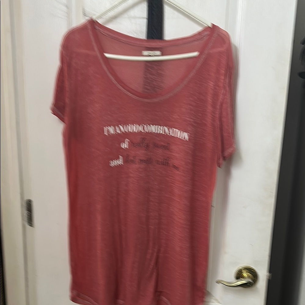 Maurices Pink Relaxed Short Sleeve T-Shirt